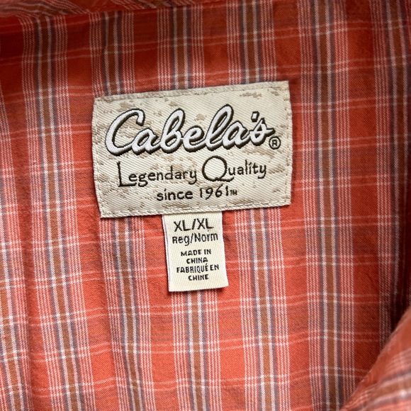 Cabela’s Short Sleeve Plaid Snap Front Shirt - Picture 6 of 6